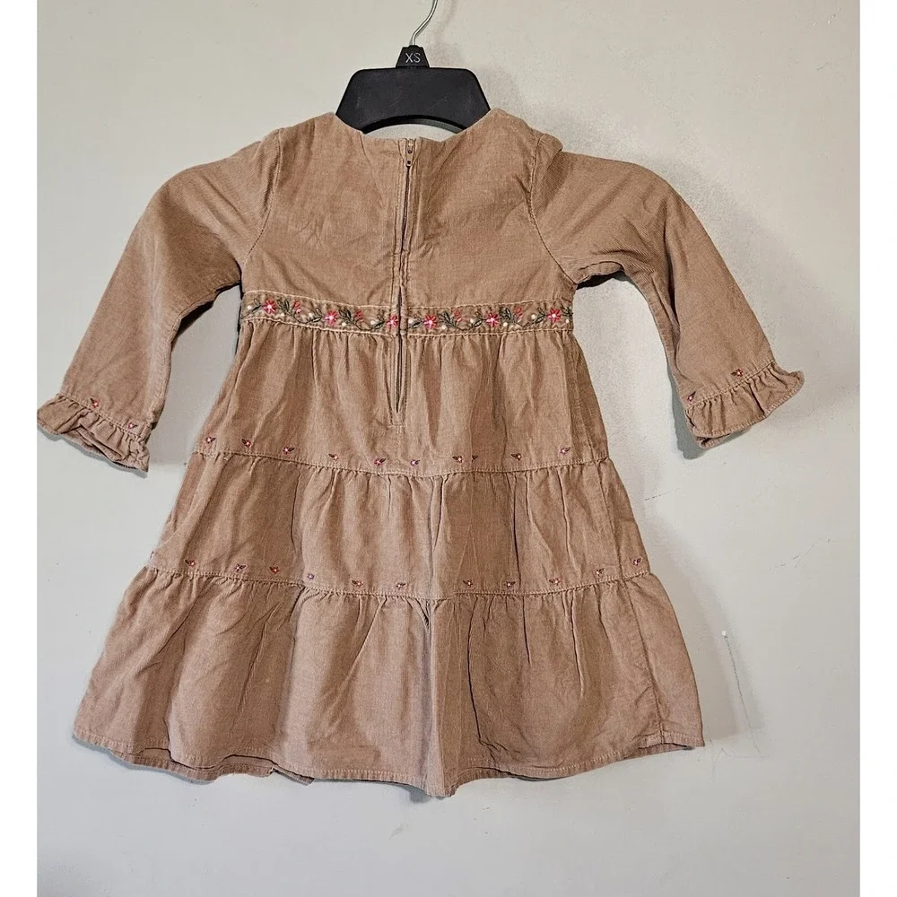 💜🩷Gils Dress Original‎ Gap Garment Embroidery Flowers Size 2Y🩷❤️